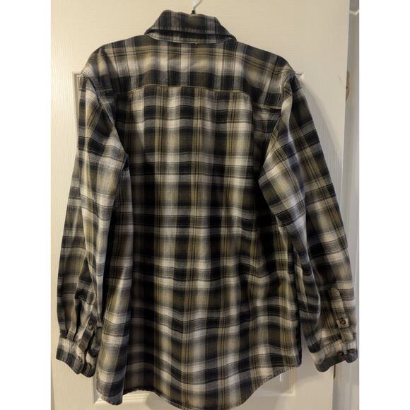 Carhartt Shirt Mens Large Gray Plaid Long Sleeve Button Front Cotton Original - Picture 5 of 6
